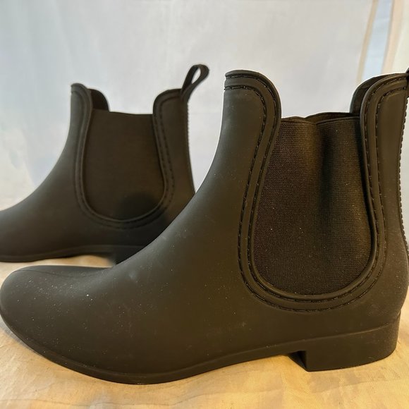JC Play Jeffrey Campbell  'Forecast' Rain Boots, Matte Black  Size Women 10 NEW - Picture 3 of 6